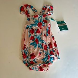 NWT Posh Peanut Strawberry Bubble Romper - 12-18 months